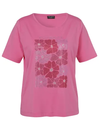 VIA APPIA DUE - T-Shirt Rundhals 1/2 Arm Motiv pink multicolor - Gr. - 48