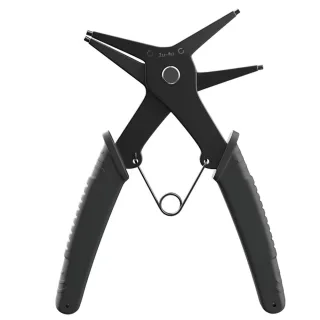 2 in 1 Snap Ring Plier 4 Way Type Multifunctional Dual Purpose Circlip Plier Remover Hand Tool Black