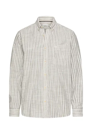 camel active - Langarmhemd mit Button-Down-Kragen deep olive - Gr. - XL