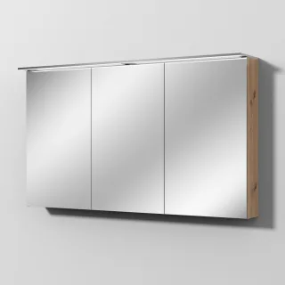 Sanipa Reflection Spiegelschrank MALTE 130 mit LED-Aufsatzleuchte, Eiche Natural-Touch SD15785
