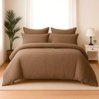 Wolkenfeld Bettwäsche "Wolkenfeld Premium Musselin mit Reißverschluss" 2 tlg. aus 100% Baumwolle – Atmungsaktiv & Weich – inkl. Kissenbezug 80x80