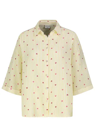 Authentic Style - RE9CIGt1cnphcm0gQmx1c2UgQWxsb3ZlciBQcmludA== hearts: white-wax yellow - Gr. - S/M