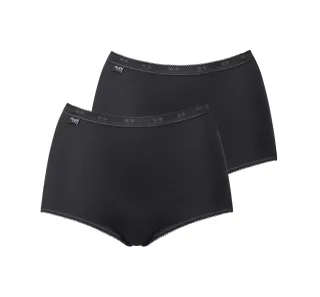 sloggi - sloggi Basic+ Maxi 2P schwarz - Gr. - 40