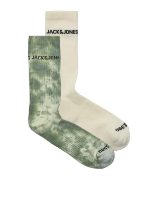 JACK&JONES - JACSPLASH TENNIS SOCKS 2 PACK antique white - Gr. - ONE SIZE