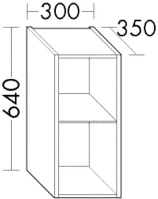 Burgbad Hängeschrank Sys30 PG4 Sana 1000x300x170 Schilf Hochglanz, OSBS030RF3362 OSBS030RF3362