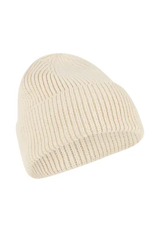 camel active - Beanie aus einem Baumwoll-Kaschmir Mix oatmeal - Gr. - OS