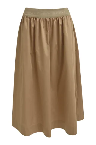 Milano Italy - Midiskirt w elastic waistband toffee - Gr. - 44