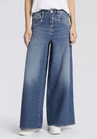 Herrlicher 5-Pocket-Jeans "Shyra Palazzo Denim" mit besonders weitem Bein