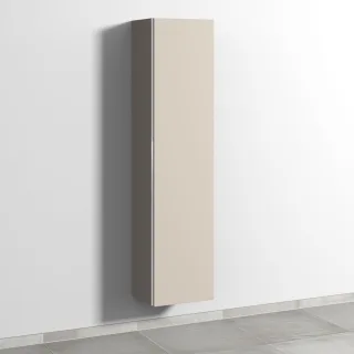 Sanipa 3way Hochschrank mit 1 Tür und Ganzkörperspiegel, Kaschmir-Matt BP1511U