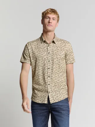 No Excess - Shirt Short Sleeve Jersey Allover Printed sand - Gr. - M