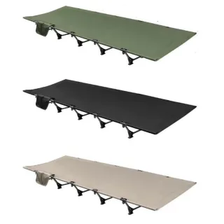 Camping Cots for Adults Lightweight 7075 Aluminum Folding Bed, 150kg Load Capacity Folding Marching Bed with Storage Bag