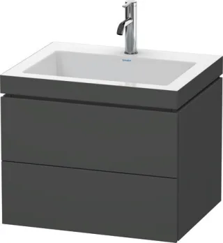 Duravit L-Cube c-bonded Set wandhängend Graphit Matt 600x480x500 mm - LC6926O4949 LC6926O4949