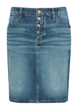 s.Oliver Red Label - Kurzer Jeans-Rock mit Knopfdetail blau - Gr. - 44