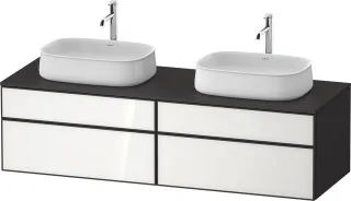 Duravit Zencha Konsolenwaschtischunterbau wandhängend Weiß & Graphit n/a & Supermatt 1600x550x442 mm ZE4825B64800000