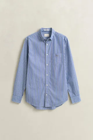 GANT - Classic Popeline-Hemd mit Streifen college blue - Gr. - XL