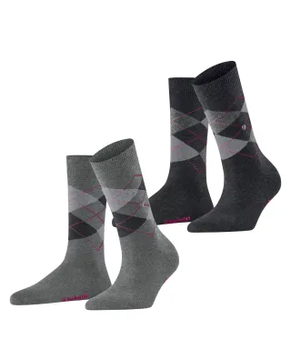 Burlington - Burlington Everyday Argyle Damen light greymel. - Gr. - 38.5