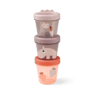 Done by Deer Baby Snackbox 3er-Set Ozzo Rosa