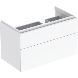Geberit Xeno2 Unterschrank f. Waschtisch m. Ablagefläche links m. 2 Schubladen, 88x53x46,2cm, weiß,  500516011