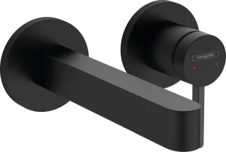 Hansgrohe 2-Loch Waschtischmischer Unterputz Finoris F-Set kurzer Auslauf mattschwarz, 76051670 76051670