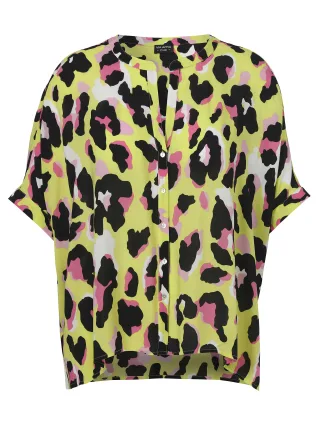 VIA APPIA DUE - Bluse V-Ausschnitt ohne Arm Druck limette multicolor - Gr. - 50