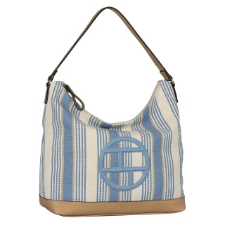 TOM TAILOR BAGS - Gilda stripes blue - Gr. - M