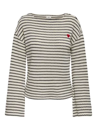 JDY - JDYTHEA L/S BOATNECK TOP JRS Birch - Gr. - XS