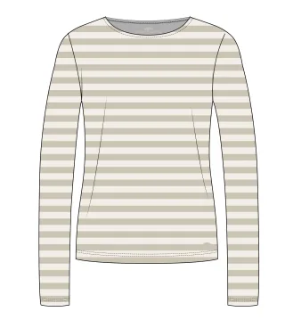 FYNCH-HATTON - LONGSLEEVE STRIPE SLUB STRUCTUE sand - Gr. - XXL