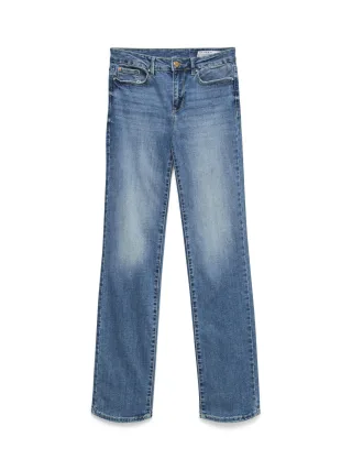 VERO MODA - VMFLASH MR STRAIGHT JEANS LI347 GA NOOS Medium Blue Denim - Gr. - XS/30