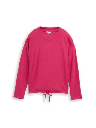 Tom Tailor - Loose Fit Sweatshirt cherry granita - Gr. - L
