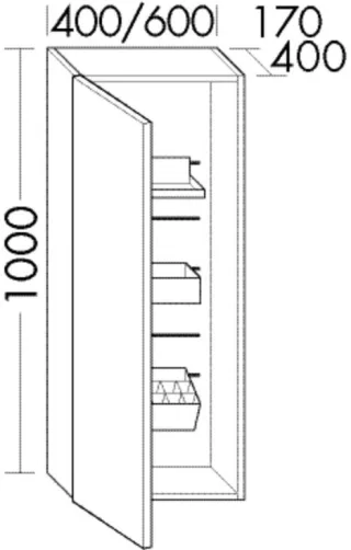 Burgbad Hängeschrank rc40 System PG2 1000x400x170 Weiß Ultramatt, OSCH040RF5774 OSCH040RF5774