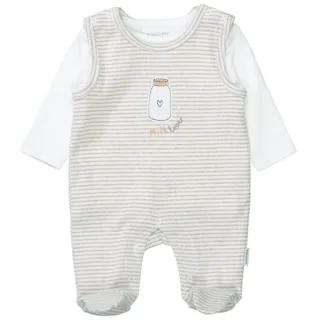 STACCATO - Strampler+Shirt taupe mel.str. - Gr. - 56