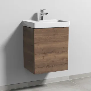 Sanipa 3way Waschtischunterbau zu Villeroy & Boch Avento Waschtisch mit 1 Tür, Eiche-Tabak SM61950