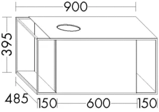 Burgbad Waschtischunterschrank Junit 395x900x485 Eiche Dekor Urban, SFRI090RF5925 SFRI090RF5925