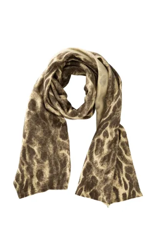 Yaya - Ausgefallener Schal mit Tiermotiv braun - Gr. - ONE SIZE