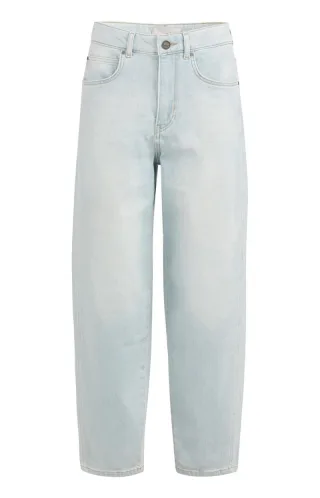 Yaya - Barrel Fit Jeans mit hoher Taille und weitem Bein blau - Gr. - 34