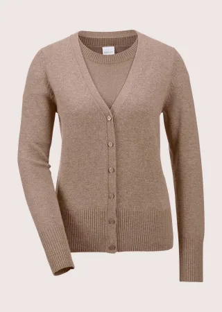 MADELEINE 2-in-1-Strickjacke "Twinset Elegantes Twinset aus Schurwolle-Kaschmir"