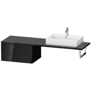 Duravit L-Cube Unterschrank für Konsole Schwarz Hochglanz 720x547x400 mm - LC585904040 LC585904040