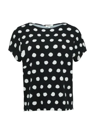 s.Oliver Red Label - T-Shirt aus Viskosemix im Relaxed Fit schwarz - Gr. - 46