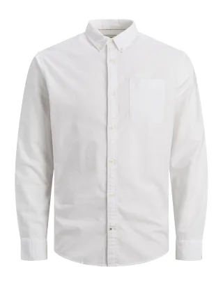 JACK&JONES - JJEOXFORD SHIRT LS NOOS White - Gr. - XL