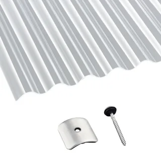 Acryl | Terrassendach-Set | Sinusplatte | 76/18 | 3 mm | glatt | klar