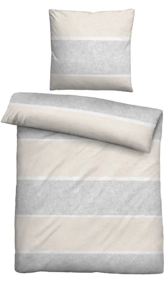 Biberna Bettwäsche "Jonas" 2 Stk. kuschelig warm, weich, pflegeleicht, 100% Baumwolle, made in Germany