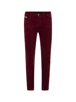 Marc Cain Collections - Hose SILVI Slim Fit Low Waist bright maroon - Gr. - 36
