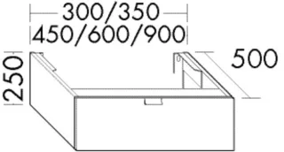 Burgbad Unterschrank rc40 System PG2 250x450x500 Salbeigrau Hochglanz, WWNY045F5971 WWNY045F5971
