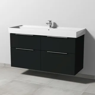 Sanipa 3way Waschtischunterbau zu Villeroy & Boch Collaro Waschtisch mit 4 Auszügen, Vulkan-Matt UP8381V