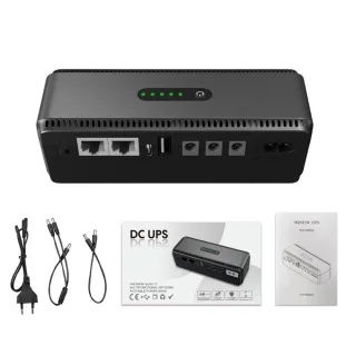DC UPS Mini Uninterrupted Power Supply 5V 9V 12V Output for Routers Cameras 18W Battery Backup 10400mahEU/US Plug