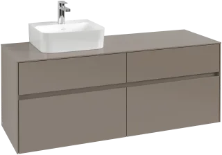 Villeroy & Boch Waschtischunterschrank Collaro C101B0 1400x548x500mm m. Bel. 4 Ausz. Waschtisch li G C101B0VR