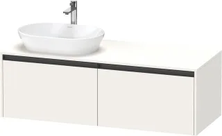 Duravit Ketho.2 Konsolenwaschtischunterbau wandhängend Weiß Supermatt 1400x550x459 mm - K24888L84840 K24888L84840000
