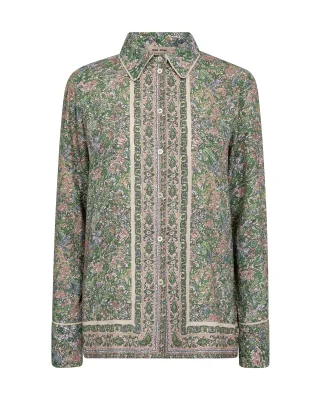 MOS MOSH - MMKana Flowish Orchid Shirt turf green - Gr. - L