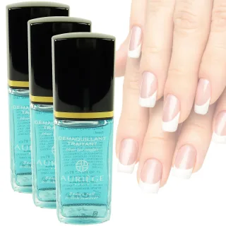 Auriege Paris Demaquillant traitant  Nagel Lack Entferner Nail Pflege 3x50ml