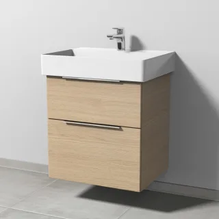 Sanipa 3way Waschtischunterbau zu Duravit Dura Square Waschtisch mit 2 Auszügen, Eiche-Nordic UM42648